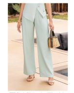 Imperio By Titanium | Calça de Alfaiataria com Viscose Wid Leg Verde Claro