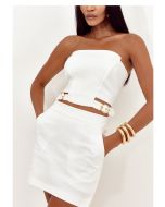 Lily Belle | Top Alfaiataria Estruturada Off White