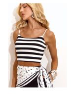 Lily Belle | Top em Malha Visco Listrada