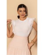 Imperio By Titanium | T-shirt de Malha com Detalhe de Renda