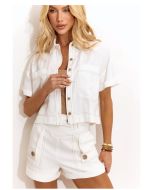 Lily Belle | Conjunto em Alfaiataria de Viscose Twill Off White