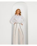 Madri Belle | Calça Laís Off White com Preto