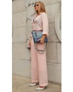 Cora Canela | Calça Gazar de Viscose Rosa