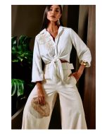 Lily Belle | Camisa em Crepe Viscose Transparência