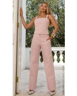 Cora Canela | Calça Alfaiataria Rosa