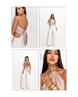 Lily Belle | Calça Confeccionado em Sarja Off White