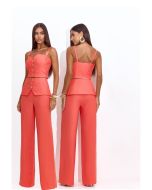 Lily Belle | Conjunto em Alfaiataria em Viscose Twill Laranja