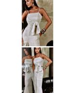 Lily Belle | Calça em Viscose de Linho Prata