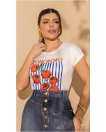 Imperio By Titanium | T-shirt de Malha com Estampa Tomate