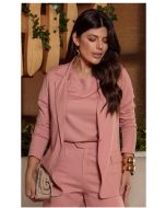 Dumene | Blazer Linho com Elastano Rosa