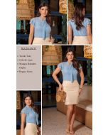 Dumene | Blusa Gola Laço Azul Anil