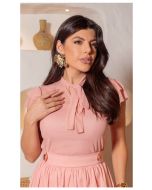 Dumene | Blusa Gola Laço Rosê