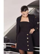 Luleg | Blazer alfaiataria detalhe metais Preto