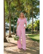 Studio Guapo | Calça em Crepe com Elastano Rosa