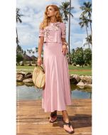 Cora Canela | Saia Slub Rosa