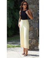Cora Canela | Calça Linho Amarelo Manteiga