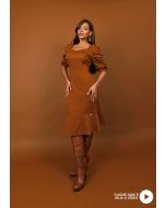 Montaria | Vestido Argentina Marrom