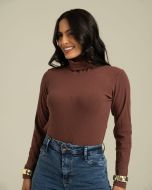 Adizza | Blusa M/L Gola Alta Canelada