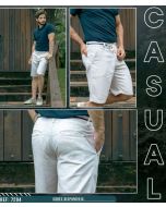 KDU | Bermuda masculina Casual Branca