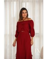 Luxo | Conjunto saia e blusa Vermelho