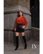 Luxo | Conjunto shorts e blusa Amarelo e Preto