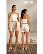 BE EIGHT | Bermuda Midi Comfort Com Cinto Natural