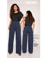 BE EIGHT | Calça Wide Leg Marinho