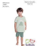Sul Kids | Pijama Masculino Have Fun Verde 