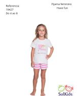 Sul Kids | Pijama Feminino Have Fun Rosa