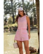 Flor da Moda | Blusa Box Laço Linho Rosa
