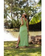Flor da Moda | Vestido Longo Linho Verde