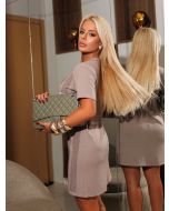 Maria Dondoca | Vestido Faixas Strass