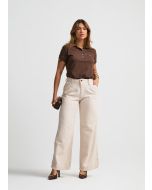 Adizza | Camisa Fem. Polo Piquet Marrom