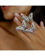 Jaqueline Bueno | Anel Borboleta - Prata 925 cravejado
