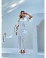 Julia Rodrigues | Calça Linen Pijama Branco