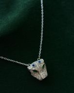 Jaqueline Bueno | Colar Jaguar Prata Cravejado