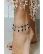 Jaqueline Bueno | Tornozeleira Prata em Pedras Natural