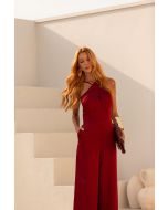 Flor da Moda | Macacão Cetim Marsala