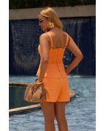 Flor da Moda | Shorts Linho Laranja