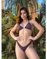 Logata | Conjunto de Biquíni Fran Marrom