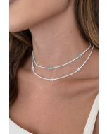 Jaqueline Bueno | Colar Rivieira com Flor Cravejada