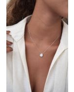 Jaqueline Bueno | Colar Prata 925 Cravejado em Gota