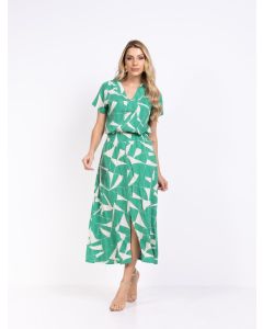 FAJOS- CONJUNTO TP VISCOLINHO SAIA MIDI E BLUSA MG SINO 