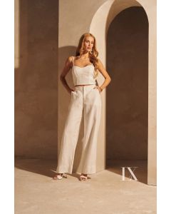 Luxo | Cal&ccedil;a Linho Puro Isis Natural