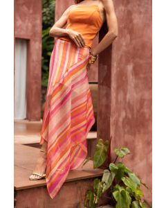 Flor da Moda | Saia Chiffon Listrada 