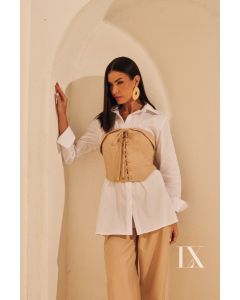 Luxo | Camisa Alongada Vit&oacute;ria Branca 