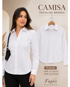 Fajos | Camisa Tricoline Branca 