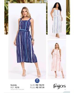 FAJOS - VESTIDO VICOSE FORRADO
