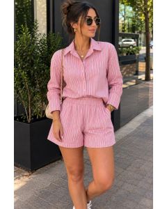 Lokahi | Conjunto Listrado Stripe Rosa 