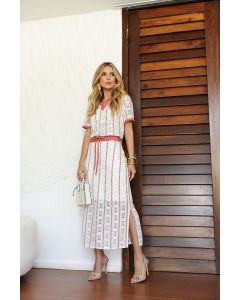 To Fashion | Conjunto Saia Renda Listrado